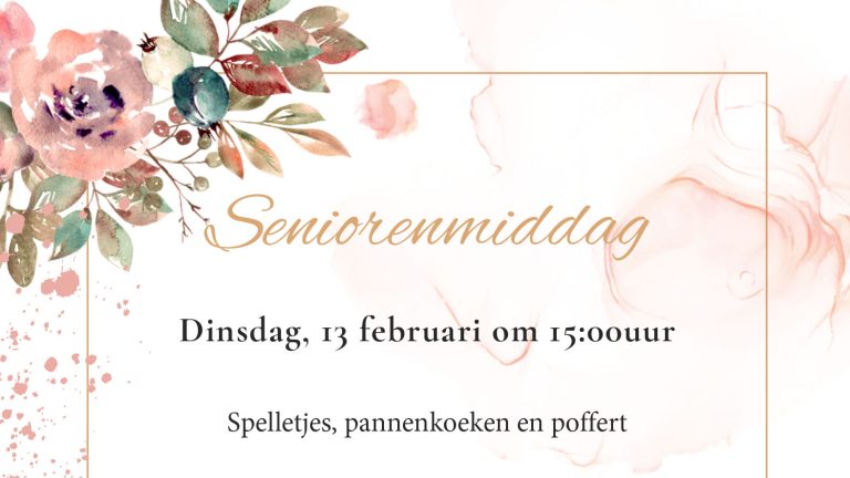 13 februari – Seniorenmiddag