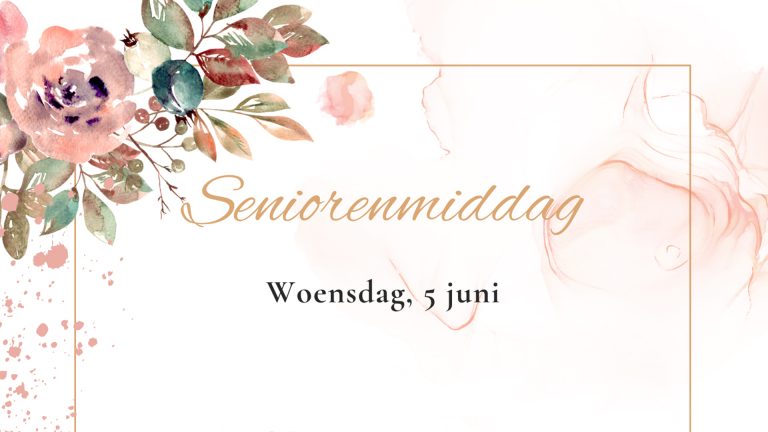 5 juni – Seniorenmiddag