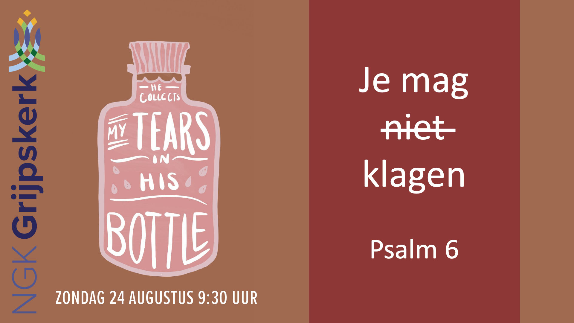 Zondag 24 augustus 9:30 uur