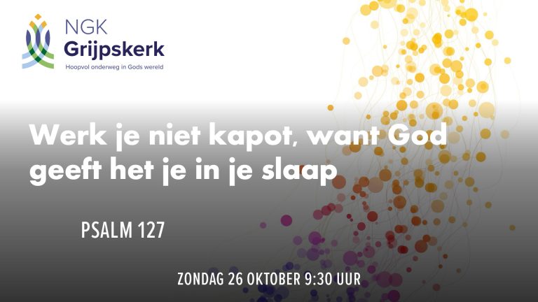 Zondag 26 oktober 9:30 uur