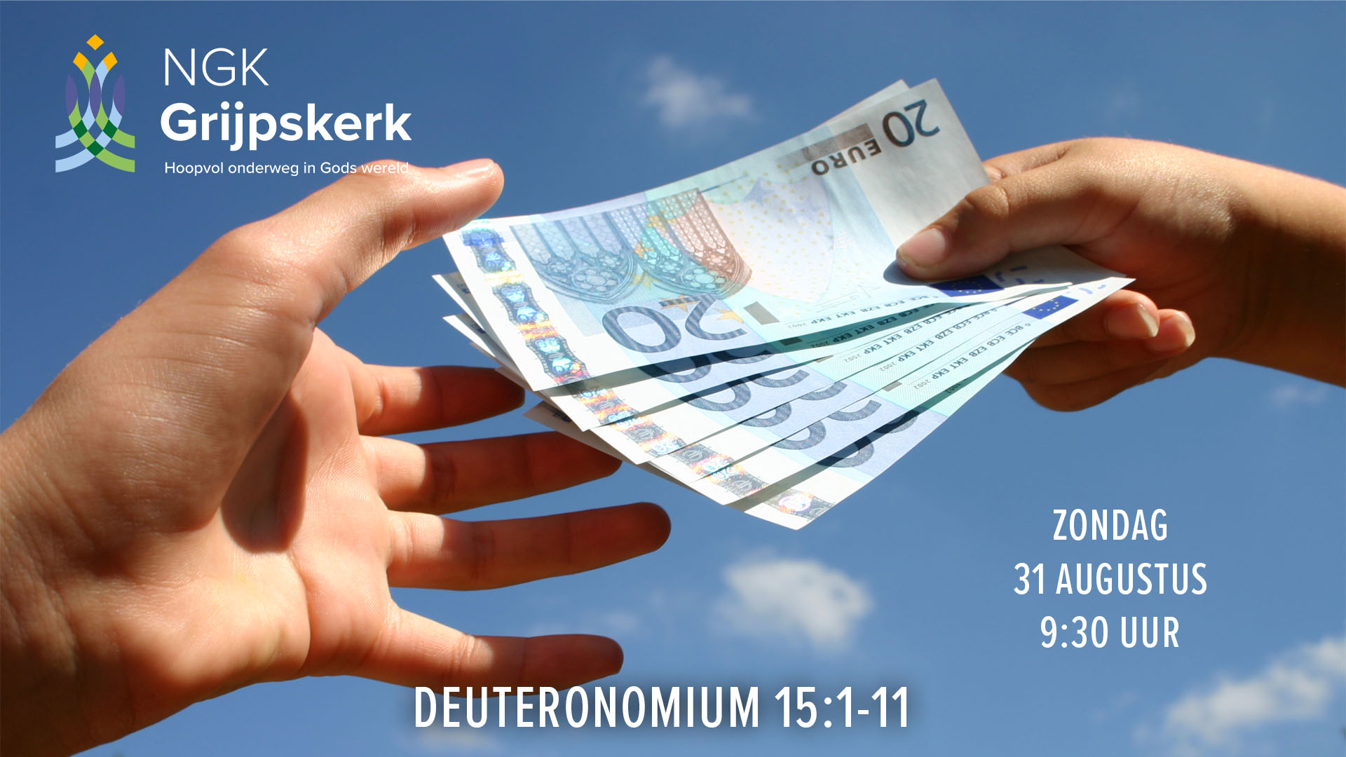 Zondag 31 augustus 9:30 uur