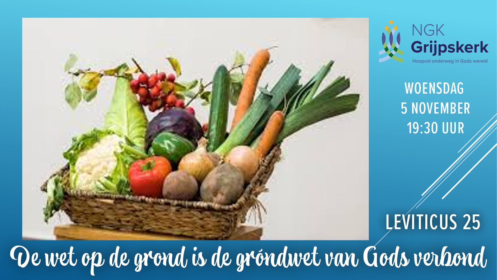 Woensdag 5 november 19:30 uur