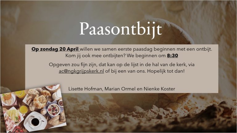 20 april – Paasontbijt