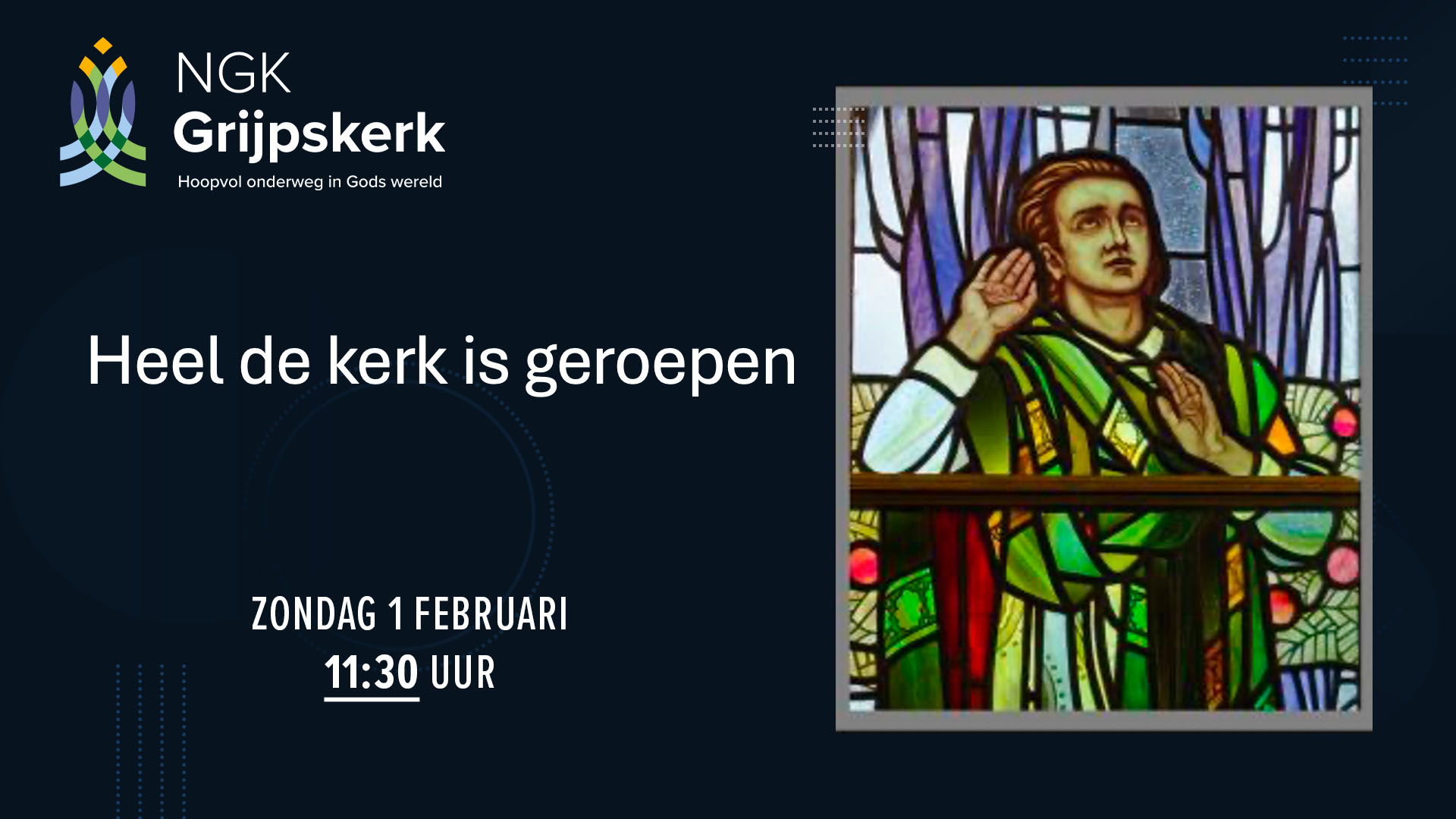 Zondag 1 februari 11:30 uur