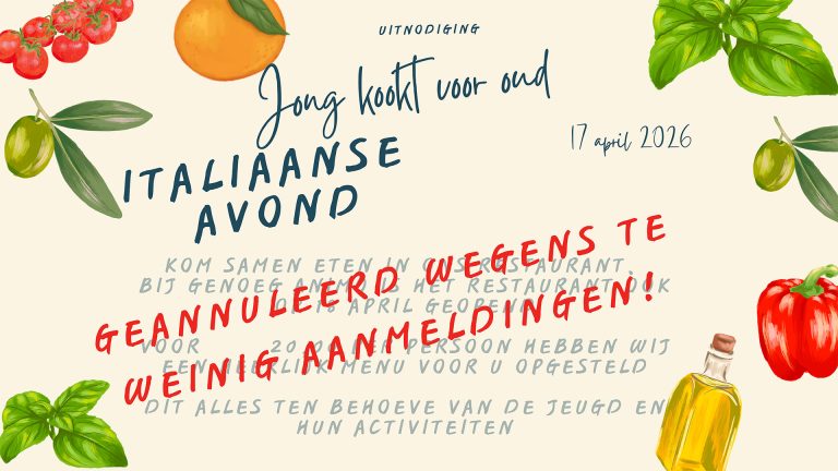 17 april – Italiaanse avond